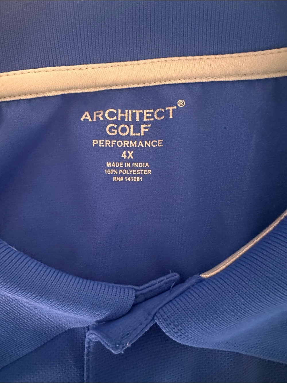 Architect Golf Performance‎ Polo in Royal Blue with White Trim